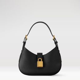 Fashion Top Handle Bag Women's Handbag Solid Leather Magnetic Metal Lock Decorated Shoulder Bag with Series Code