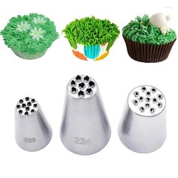 Baking Tools 1/3 Pcs Stainless Steel Cream Decoration Mouth Small Grass Shape Nozzle Icing Nozzles Pastry Tool