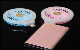 mini portable usb led fan small fan with selfie fillin light led night light pocket usb fans without battery for power bank multi5787331