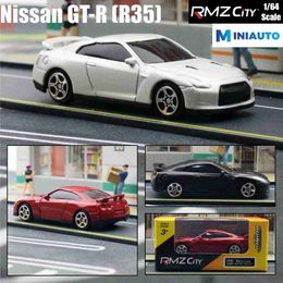 Diecast Model Cars 1/64 Nissan GTR R35 1 64 Die cast Super Sports Toy Car Model 3-inch Hot Wheel Mini Alloy Gift Childrens Competition Box WX