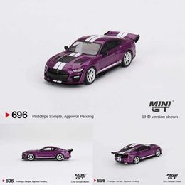 Diecast Model Cars MINIGT 696 Inventory 1 64 Shelby GT500 Dragon Snake Concept Fuchsia Metal Die Casting Diode Car Model Toy WX