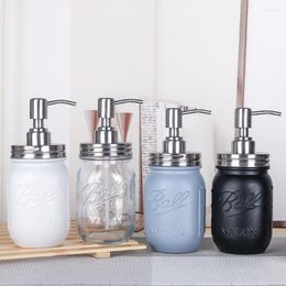 Liquid Soap Dispenser Glass Wash Free Hand Sanitizer Bottle 500 Shampoo Bath Gel Lotion Sub Press Foam Pump Head Empty