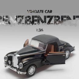 Diecast Model Cars 1 36 alloy die cast Mercedes Benz retro convertible model classic pull-back mini car replica used for childrens collectible gifts WX