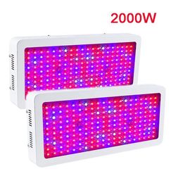 Grow Lights 2000W Double Chip Led Fl Spectrum Red Blue Uv Ir For Indoor Plant And Flower High Quality Drop Delivery Lighting Dhc9M