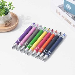 Pr Busin Aluminum Pole Three Coil Pen Mobile Phone Screen Touch Customized Laser Printed Metal Ballpoint