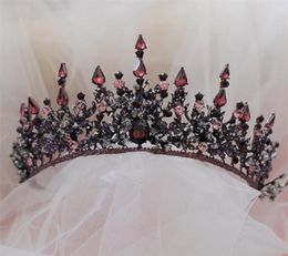 Vintage Baroque Headbands Purple Crystal Tiaras Crowns Bride Noiva Headpieces Bridal Wedding Party Hair Jewellery Crown 2202229989462088889