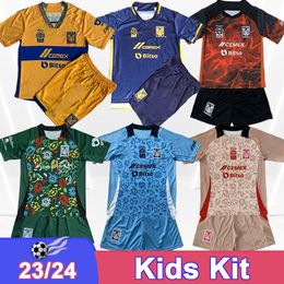 23 24 Tigres de la UANL Kids Kit Soccer Jerseys PIZARRO GIGNAC AQUINO L. QUINONES VIGON D. REYES Home Away 3rd Limited Edition Football Shirts