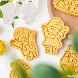 Baking Moulds Cartoon Children's Day Gifts Cookie Mould Boy And Girl Fondant Stamp Cutter Cake Festival Biscuit Decorating Tool