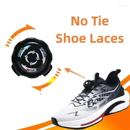 Shoe Parts 1pair Metal Wire Swivel Automatic Buckle Rope Sneaker ShoeLaces For Kids/Adult No Tie Laces Quick Lock Shoestrings Sneakers