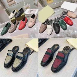 Women Designer Princetown Slippers Loafers Matte Leather Cowhide Sandals Patent Genuine leather Casual Shoes Metal Buckle Lace Veet Lazy Slipper Box 35-41 8b95