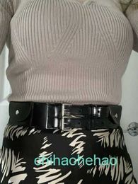 Designer Borbaroy belt fashion buckle genuine leather Black Leather double buckle belt with pockets size 1 S M