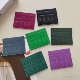 Luxury Leather Card Holder Designer Classic Woven Wallet Men Women Braid Cards Purse Business Credit Knitting Cardholder Cover Wallets Coin Pouch CYD24051601