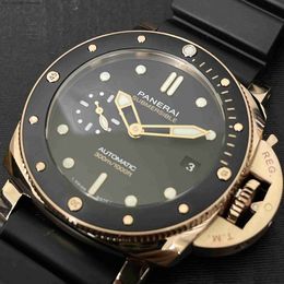 Top brand logo Panehai watches designer unisex fashion automatic Diving 42mm Rose Gold Ceramic Automatic Mechanical Mens Watch PAM01164