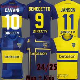 2024 Boca Juniors Soccer Jerseys 3rd Kids VARELA ZEBALLOS VILLA Full Kit 23 24 25 CABJ Camisa de Futebol Football Shirt Home Away White Third Yellow MARADONA