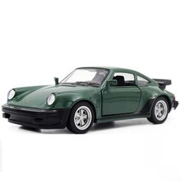 Diecast Model Cars 1/36 Scale Porsche 911 Turbo Toy Car Model Alloy die cast retro racing car with retractable Scale Model Car Toy for Boy Gift Collection WX