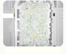 Decorative Flowers Arrival 240x240cm Upscale Rose Hydrangea Flower Wall Set With Stand DIY Wedding Background Decorations