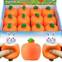 Decompression Toy New Squeezed Carrot Rabbit Cup Toy Childrens Pressure Reducing Toy Fidget Pressure Reducing Sensor Toy Childrens Adult Baby Gift B240515