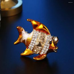 Brooches Cute Colorful Kissfish Brooch Ladies High-end Suit Clothing Men's Lapel Pins Delicate Animal Badge Gifts