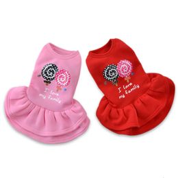 Teddy Dog Skirt Pet Clothes Dresses for Small Dogs Cotton Puppy Cat Dress Christmas Princess Costume Chihuahua Pets Clothing 240507