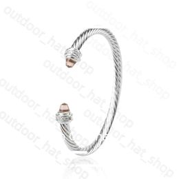 David Yurma Bracelet Designer Davidjersey Cable Bracelet Fashion Jewelry For Women Men Gold Silver Pearl Head Cross Bangle Bracelet DY Jewelry Nail Bracelet 5Mm 971