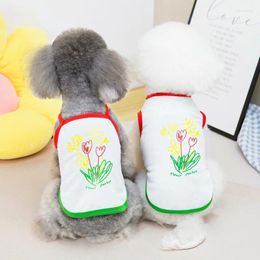 Dog Apparel Cute Summer Pet T Shirts Cool Puppy Breathable Outfit Soft Sweatshirt For Dogs Cats