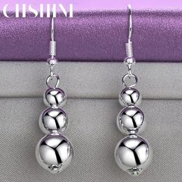 Dangle Earrings CHSHINE 925 Sterling Silver Three Ball For Women's Wedding Party Charm Fashion Eardrop Jewelry