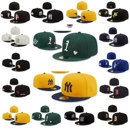 2024 New Embroidery Design Baseball Fitted Hat Summer Letter Bone Snapback Caps For Men And Women 32 Teams Casual Sport Flat Fitted Hats