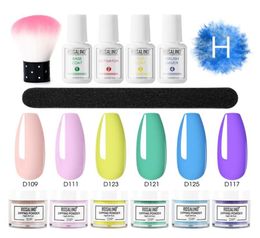 Nail Glitter Dipping Powder Brush Set Dip French Shinning Nails Manicure Kit 896D5085328