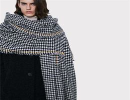Scarves 2021 Arrival Black White Houndstooth Acrylic Scarf Women Winter Thick Warm Imitated Cashmere Blanket Shawl Brand17175799
