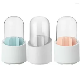 Storage Boxes Makeup Brush Container Rotating Box Cosmetics Organiser With Lid For Brushes Lipstick Eyebrow Pencil