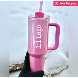 Starbucks Cobrand Winter Cosmo Pink Watermelon Moonshine 1 Quencher H20 40oz Stainless Steel T stanliness standliness stanleiness standleiness staneliness OI4W