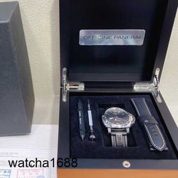 Sports Wrist Watch Panerai LUMINOR Series Automatic Mechanical Mens Watch Date Display Small Disc Back Transparent Movement Needle Buckle PAM00531