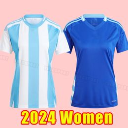 Women 24 25 Argentina Soccer Jerseys DYBALA MESSIs 2024 2025 Fans player Version LAUTARO MARTINEZ DI MARIA Football Shirt KUN AGUERO MARADONA away home Girl S-2XL