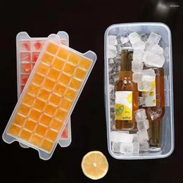 Baking Moulds Ice Maker Tray With Lid Scooper Easy Release Design For Freezer Reusable Set Cocktail Coffee