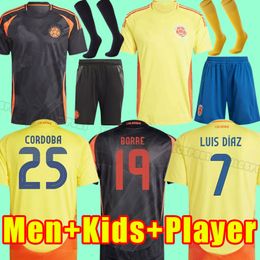 2024 Colombia Away Soccer Jerseys player version FALCAO JAMES home football shirt CUADRADO National Team men Camiseta de futbol maillot uniform 2025 training