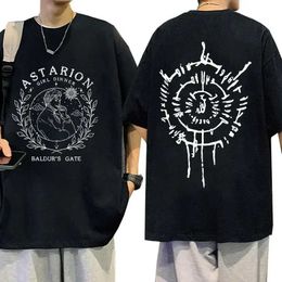 Men's T-Shirts Astarion 2023 Graphic Print TShirt Mens Fashio Cotton Oversized T Shirts Unisex Casual Short Slve T-shirt Harajuku Strtwear T240515