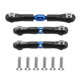 Mugs 3Pcs Steering Link Rod Servo For Tamiya-02-02T0202T 1/10 RC Car Upgrade Parts Accessories Blue