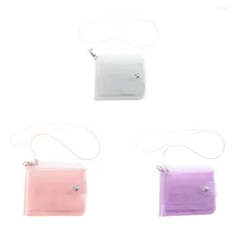 Card Holders Glitter Transparent Bags PVC Wallet Quality Women Shoulder Bag Coin Purse Clear Short Clutch Supplies