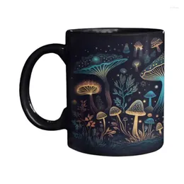 Mugs Mushroom Tea Cup Colour Changing Pattern Mug Ceramic Novelty Gifts Milk For Lovers