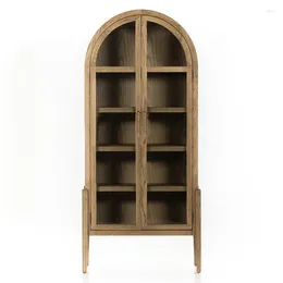 Decorative Plates Modern Bookcase Arch Showcase Living Room Curio Cabinet Two-Door Sideboard Wine