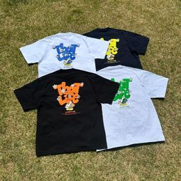 Men's T Shirts European And American Street Fashion Brand Casual T-shirts Men Y2k Summer Retro Anime Print Oversized Short-sleeved Women
