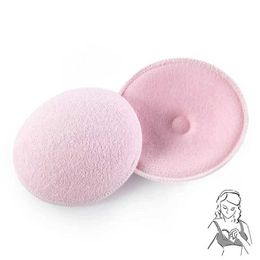 Maternity Intimates 2/4 pieces of breast enhancement pads cotton anti overflow care bra pads reusable soft 3D cups baby feeding washable bra insert products d240516