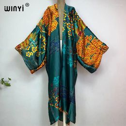 Kimonos Women Retro Bohemian Printing Long Sleeve Cardigan Female Blouse Loose Casual Beach Cover Up Party Kuwait Kaftan