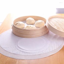Baking Tools Round Silicone Steamer Mesh Pad Non-Stick Dumplings Mat For Steamed Stuffed Buns/Bread Pastry Kitchen Cooking KBBM0001
