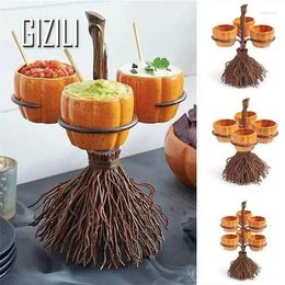 Plates Halloween Pumpkin Snack Bowl Stand Resin Cake For Dessert Fruit Dishes Party Display Tray