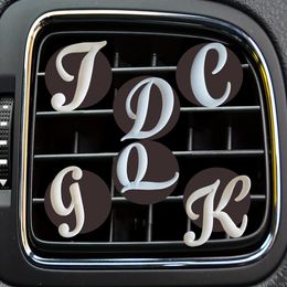 Car Air Freshener White Large Letters Cartoon Vent Clip Outlet Per Clips Decorative Accessories For Office Home Conditioner Drop Deliv Otwux