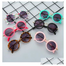 Kids Sunblock Fashionkids Baby Retro Beach Accessories New Boys Girls Sunglassess Outdoor Wear For Eye 6 Colour Drop Delivery Maternity Otylq