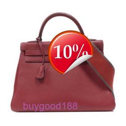 Top Ladies Designer eKolry Bag 32 2 Way Shoulder Handbag Clemence Leather Red