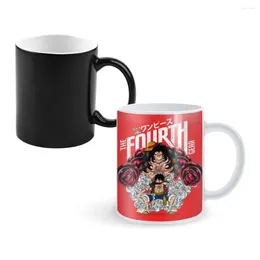 Mugs Design Anime Luffy Creativity Color Change Mug Coffee Cup Breakfast Friend Holiday Gift