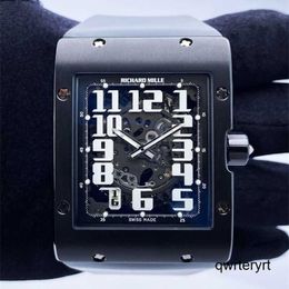 RM Tourbillon Wrist Watch Rm016 Extra Flat Rm016 Al Ti Titanium Mens Watch Box Papers